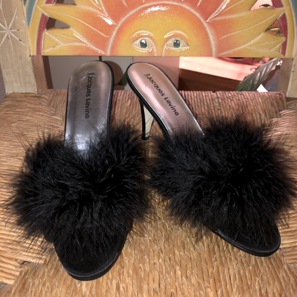 Jacques Levine Boa Mules